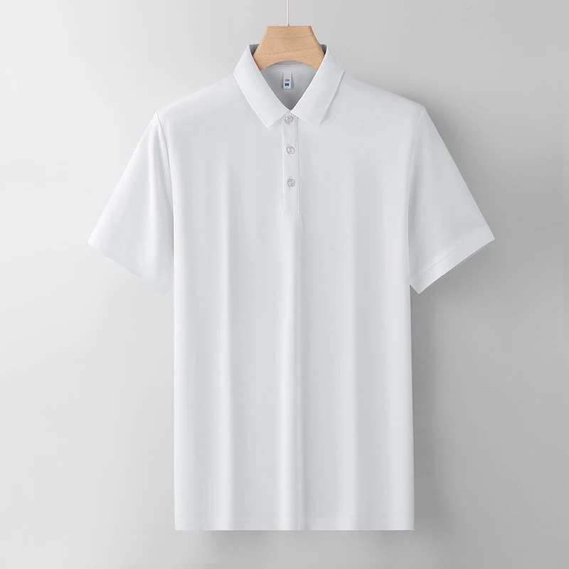 Hb8292ec6d22c4a0894b3efd9079760b9r.webp Embroidery Printing Logo Plain Polyester Quick Drying Breathable Sport Men Uniforms Work Polo Shirt-White / 4 XL - Image 1